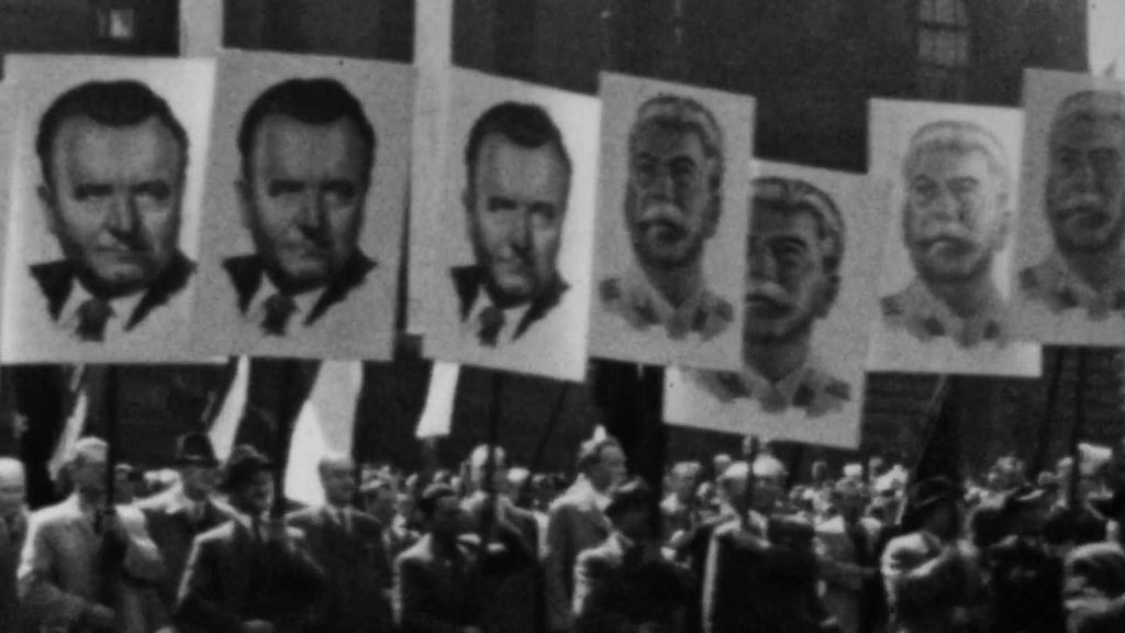 Prvomájový průvod v roce 1950