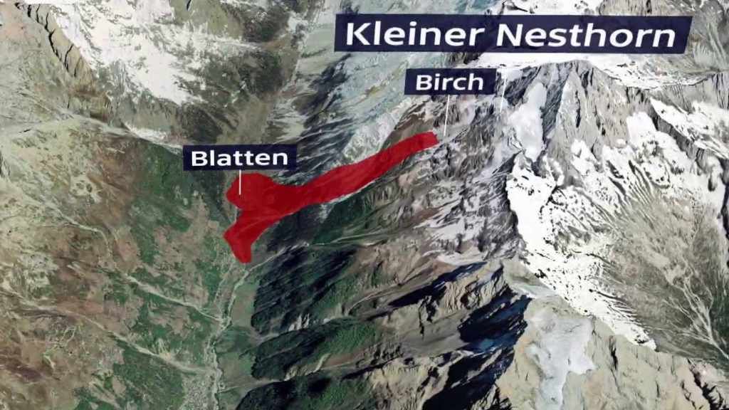 Zhroucení ledovce ve Švýcarsku