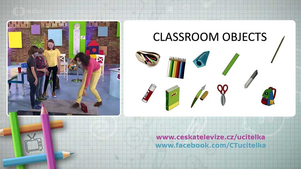UčíTelka (3. tř.): Školní potřeby a třída (Classroom objects)