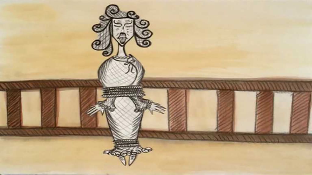 Děti kreslí písničky: Leží dáma na kolejích
