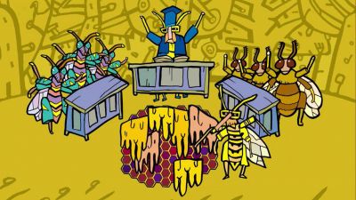 Bajkovník: Sršni, včely a plástev