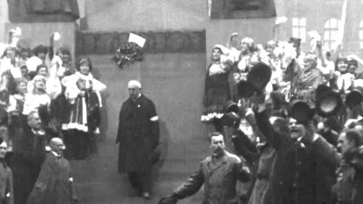 Návrat 28. pluku do Prahy 4. 11. 1918