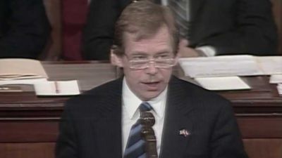 Václav Havel v Kongresu USA